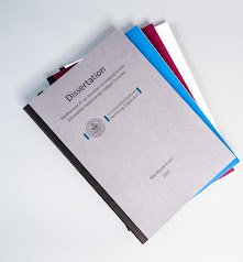 Dissertation in Hamburg drucken und binden lassen als Leimbindung mit bedrucktem Cover